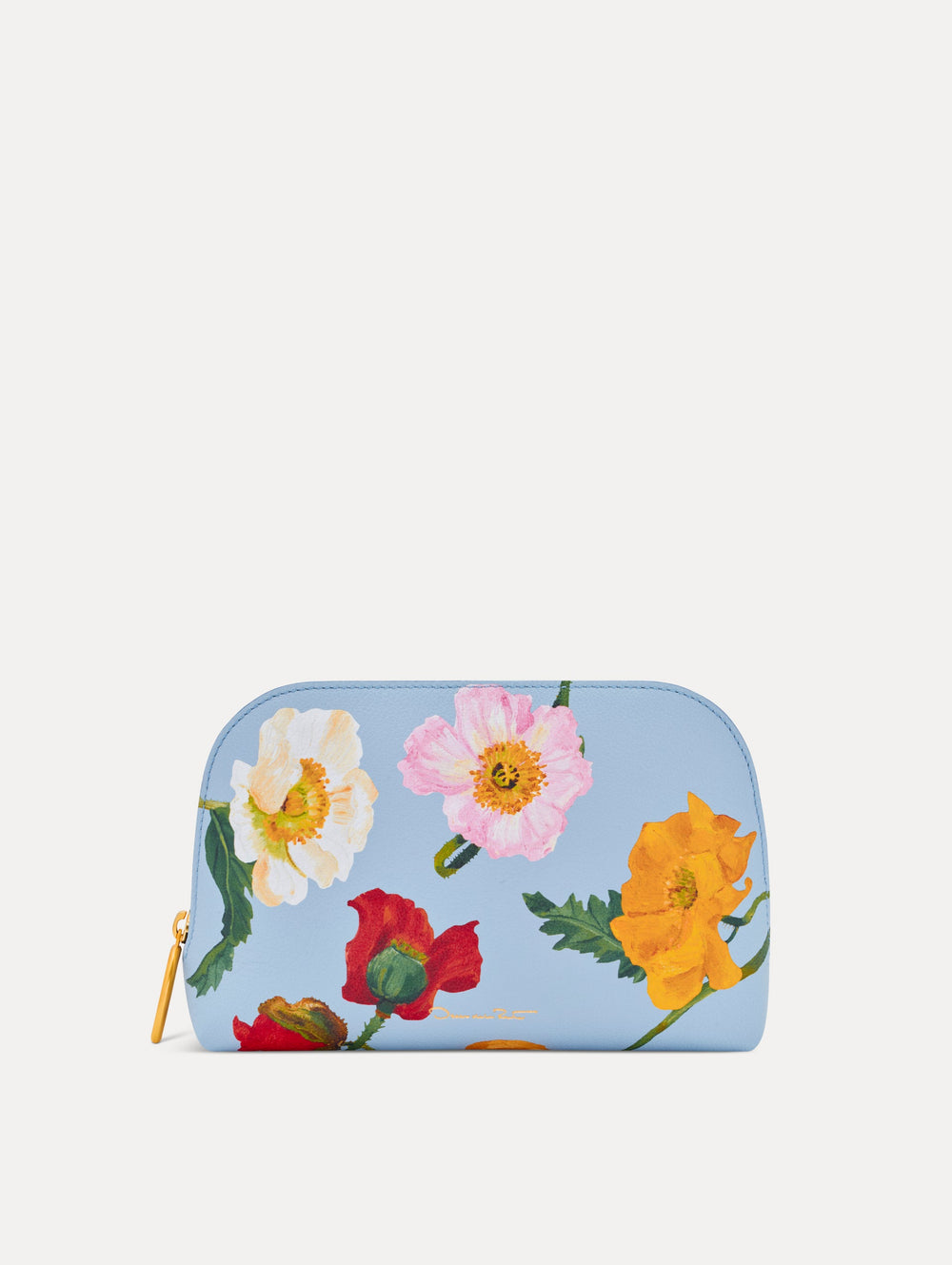 Oscar de la Renta Poppy-Printed Medium Cosmetic Case