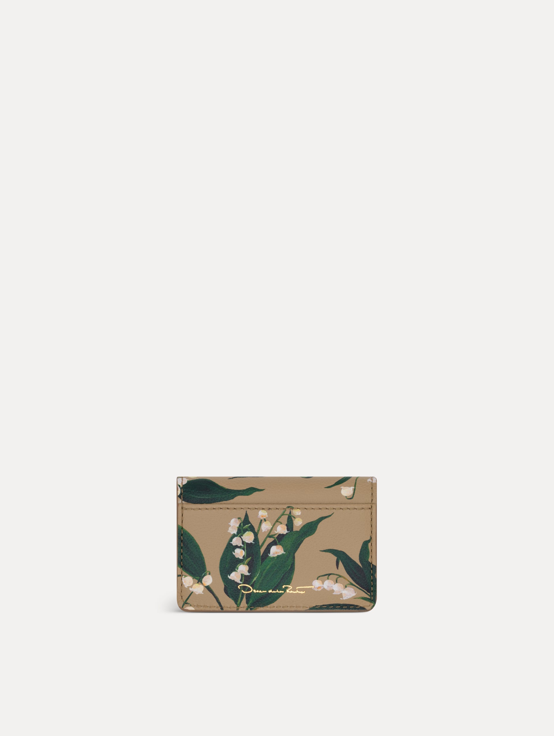 Oscar de la Renta Lily of the Valley–Printed Card Case