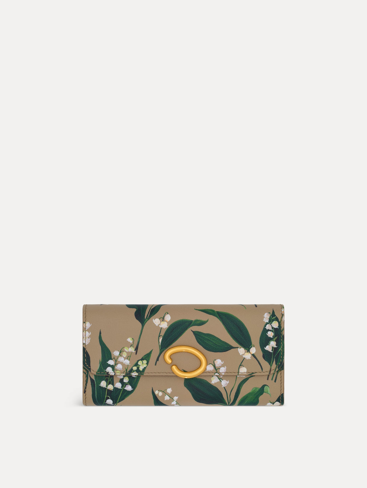 Oscar de la Renta Lily of the Valley-Printed Continental Wallet