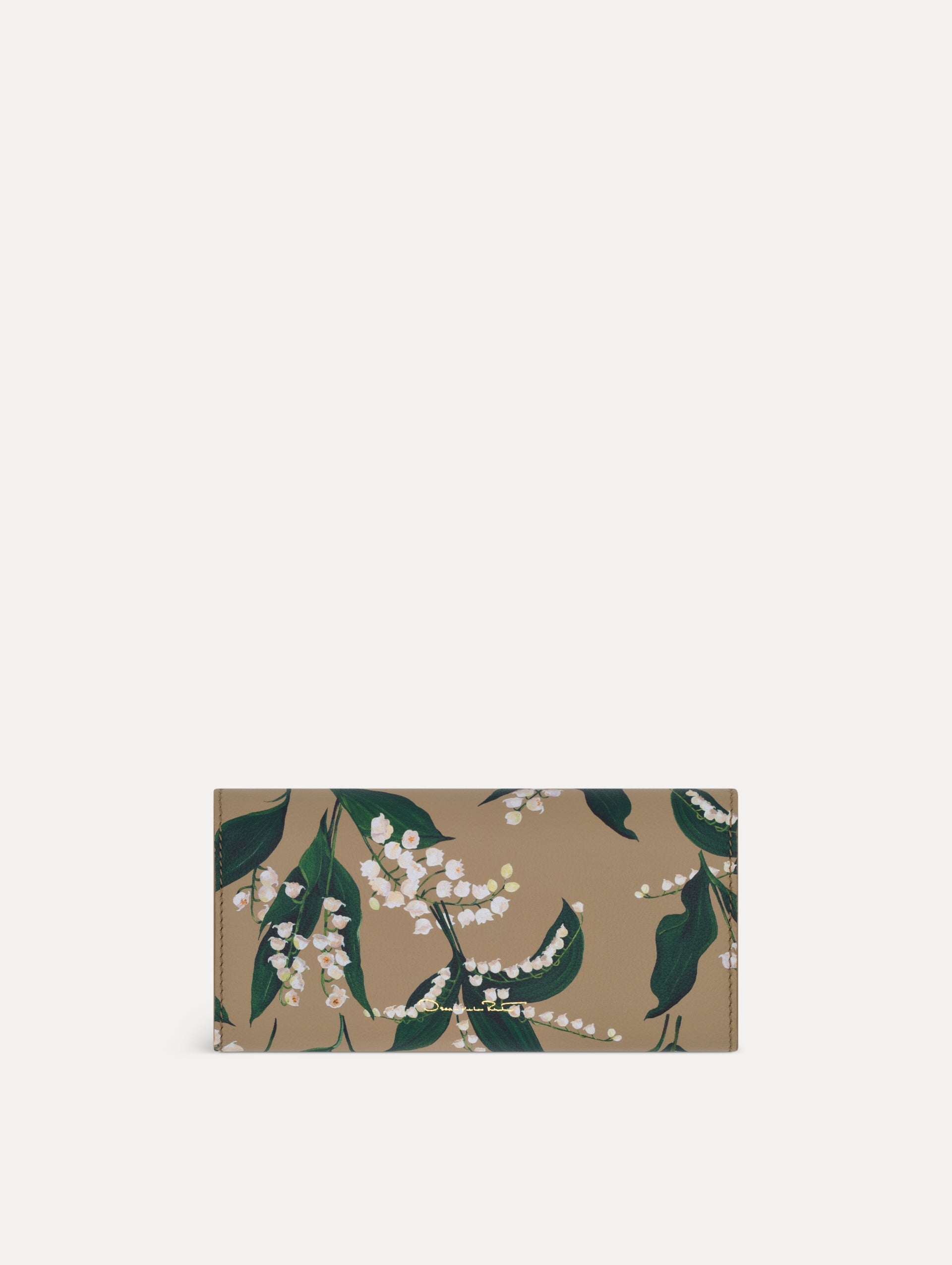 Oscar de la Renta Lily of the Valley-Printed Continental Wallet