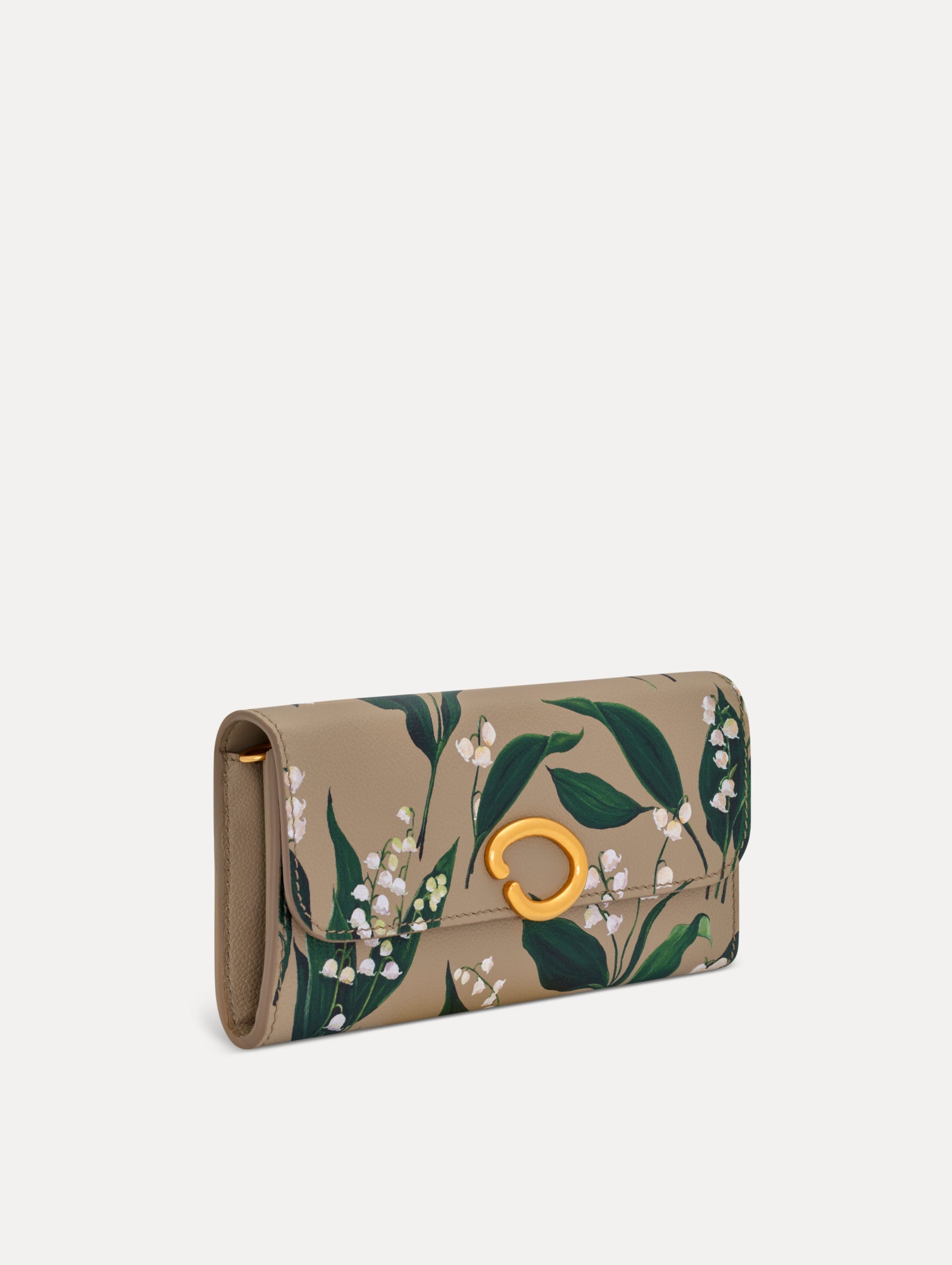 Oscar de la Renta Lily of the Valley-Printed Continental Wallet