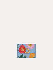 Oscar de la Renta Poppy-Printed Tri-Fold Wallet