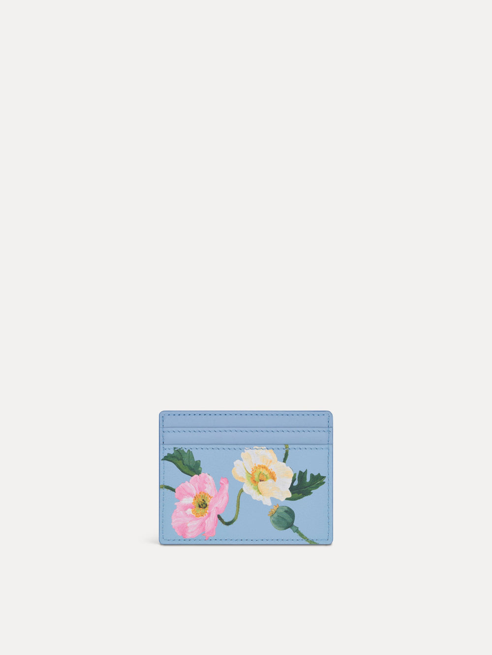 Oscar de la Renta Poppy-Printed Card Case