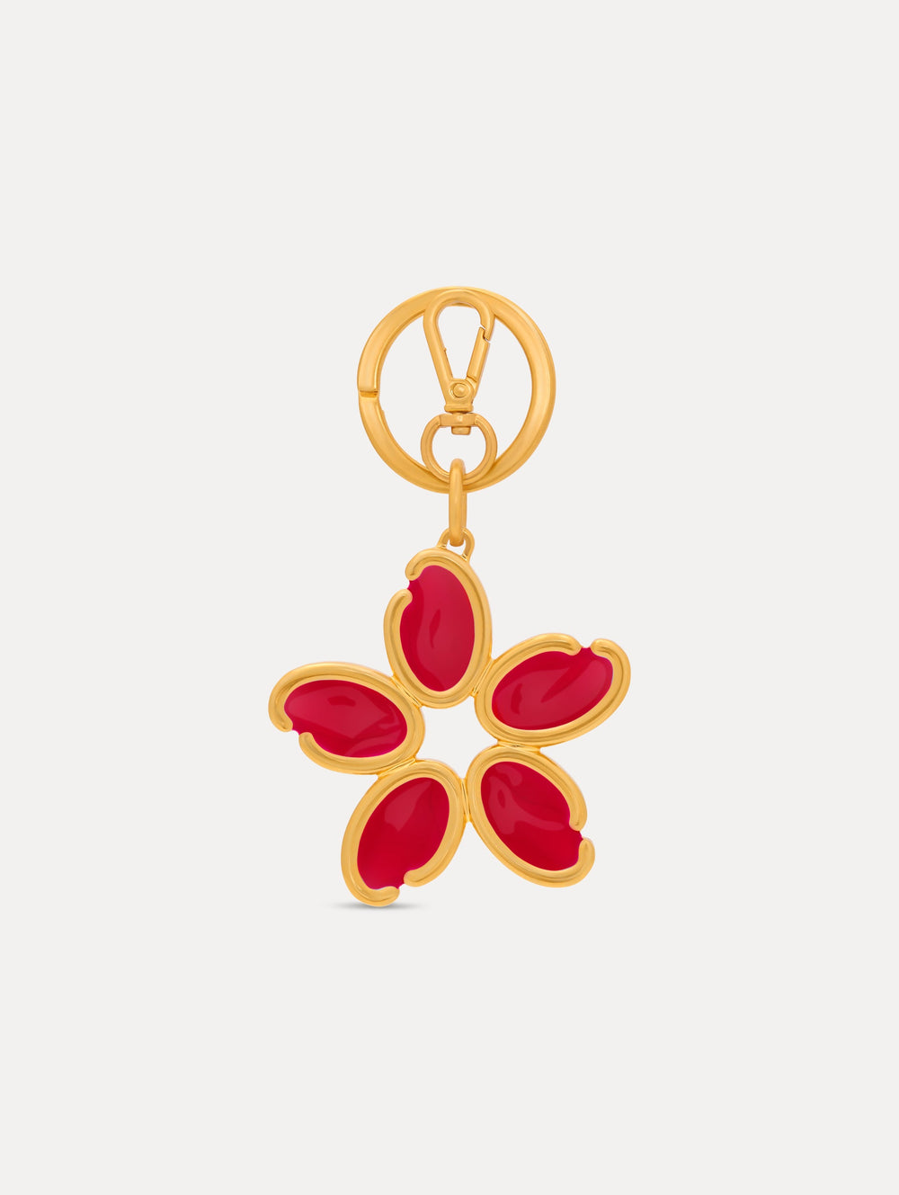 Oscar de la Renta Enamel O Flower Key Chain