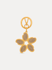 Oscar de la Renta Enamel O Flower Key Chain