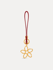 Oscar de la Renta O Flower Wristlet Key Chain