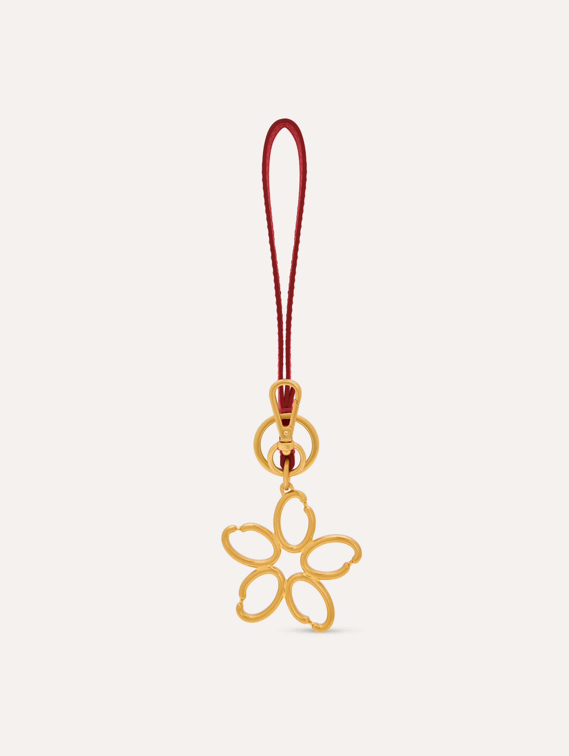 Oscar de la Renta O Flower Wristlet Key Chain