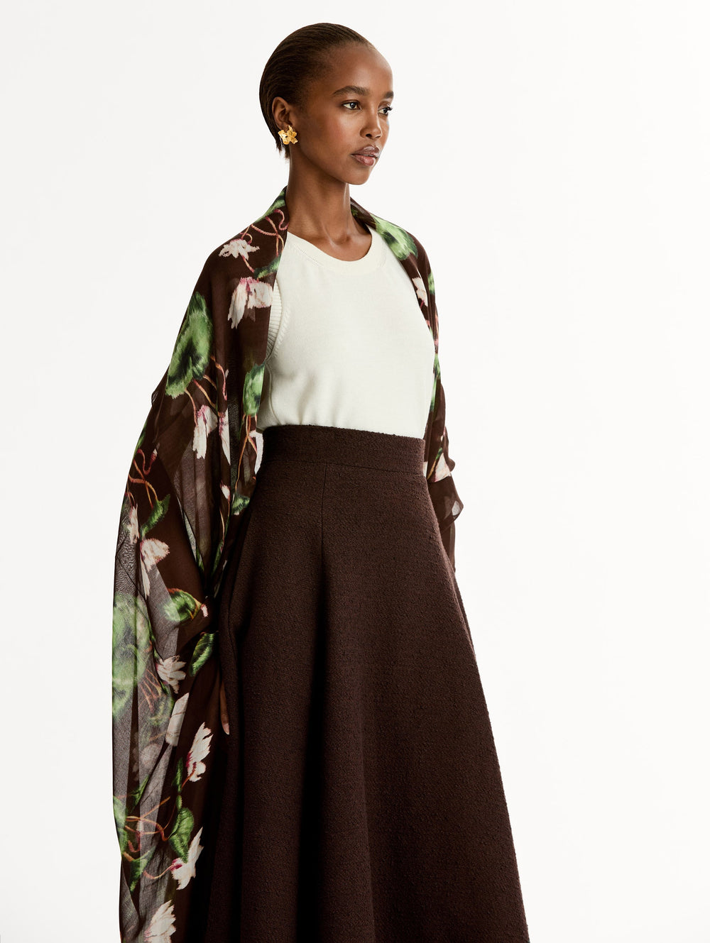 Oscar de la Renta Chiné Cyclamen Modal Cashmere Scarf