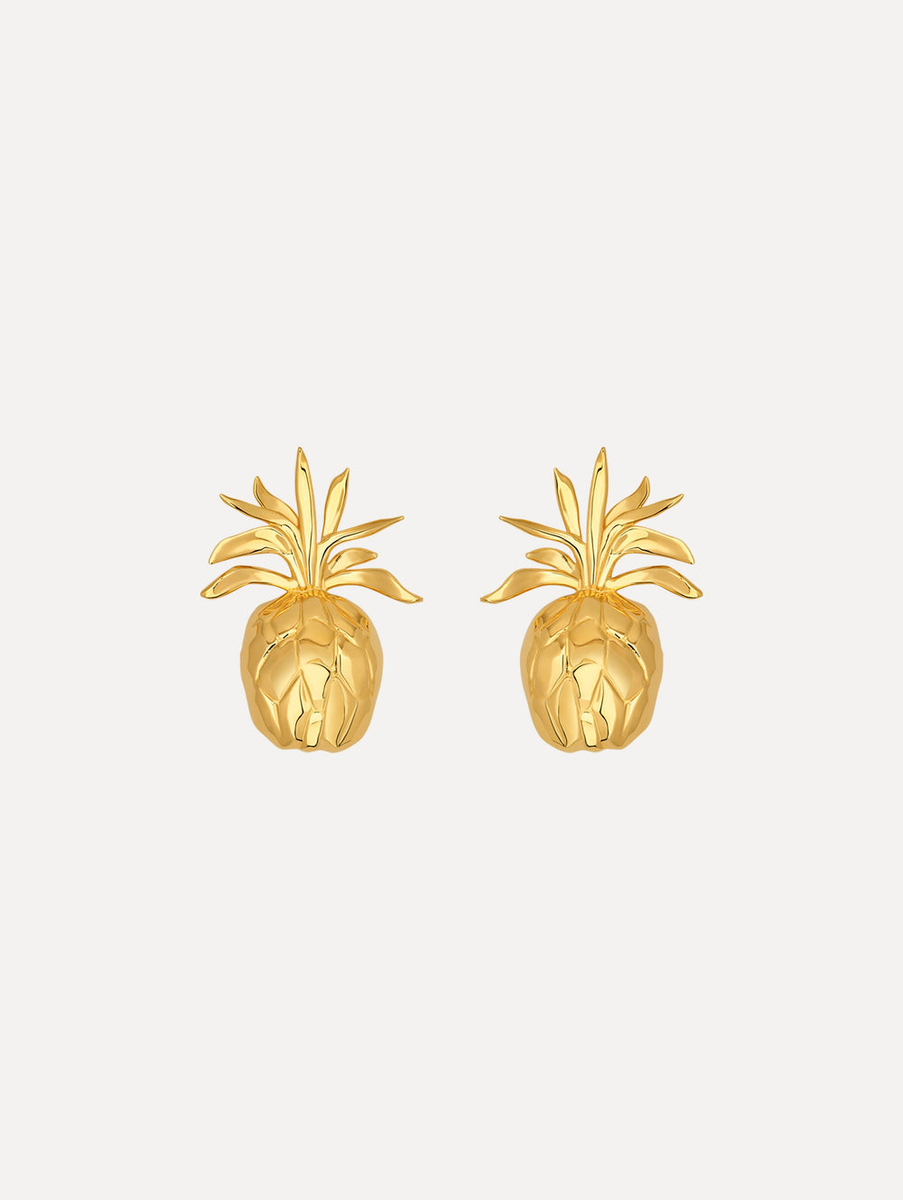 Oscar de la Renta Pineapple Clip-On Earrings