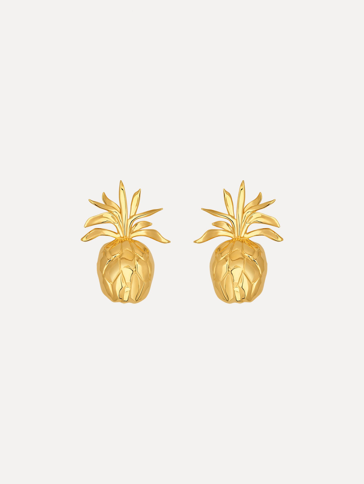 Oscar de la Renta Pineapple Clip-On Earrings