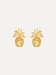 Oscar de la Renta Pineapple Clip-On Earrings