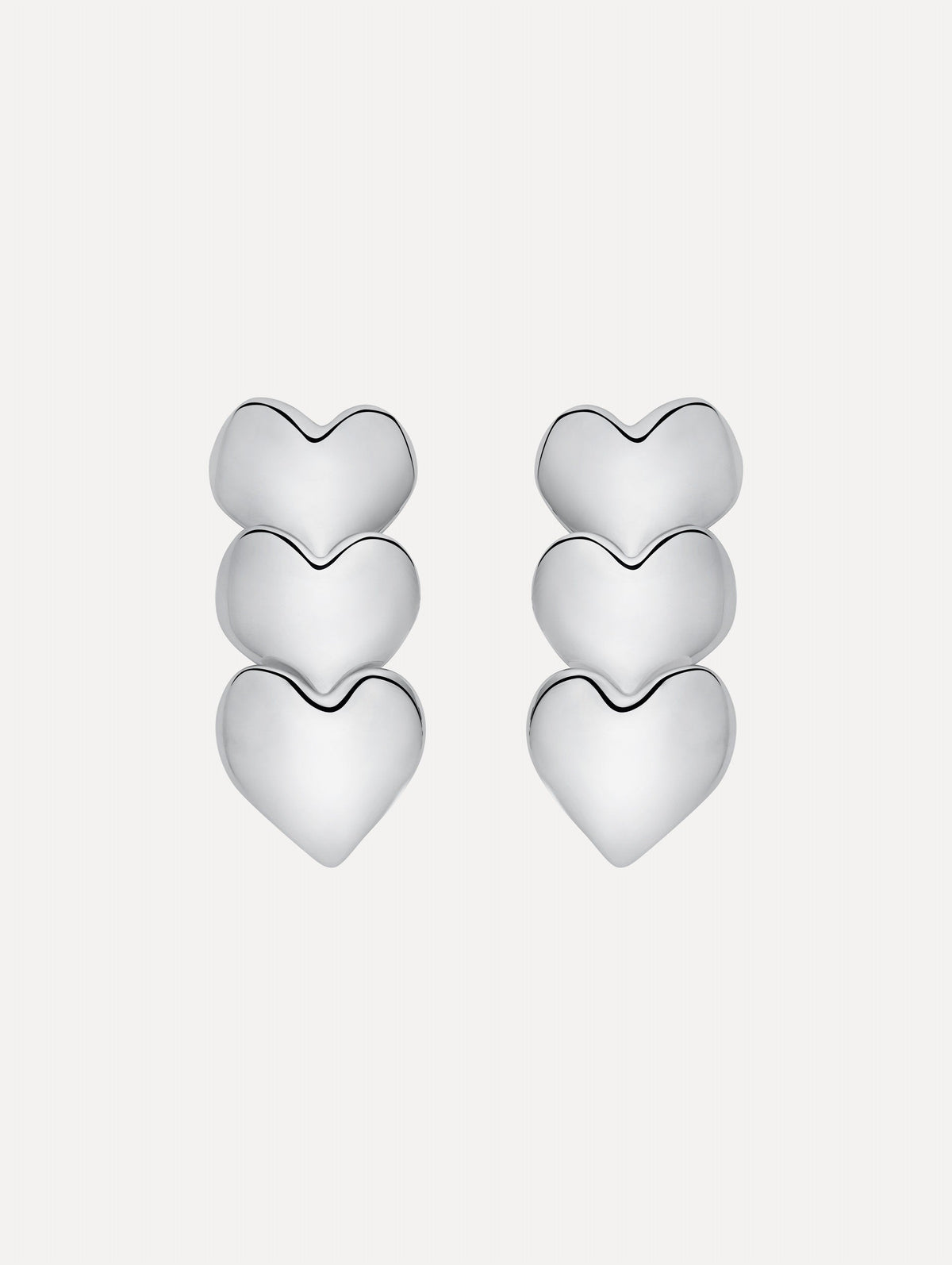 Oscar de la Renta Heart Drop Clip-On Earrings