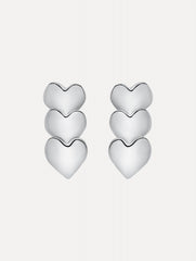 Oscar de la Renta Heart Drop Clip-On Earrings