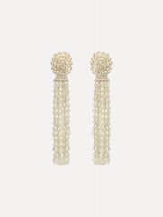 Oscar de la Renta Tassel Clip-On Earrings