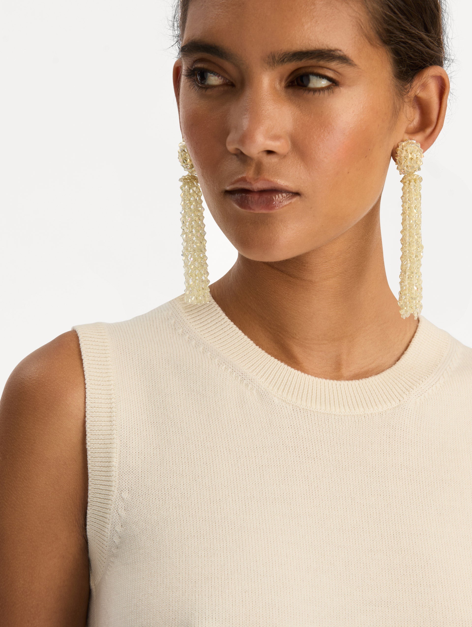 Oscar de la Renta Tassel Clip-On Earrings