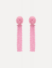 Oscar de la Renta Tassel Clip-On Earrings