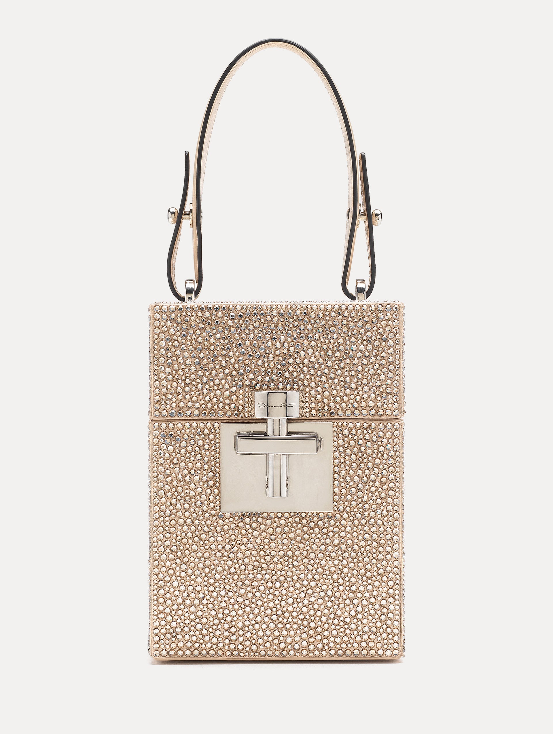 Oscar de la Renta Crystal Pavé Alibi Top Handle Bag