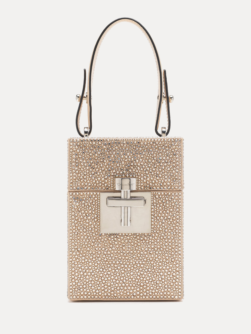 Oscar de la Renta Crystal Pavé Alibi Top Handle Bag