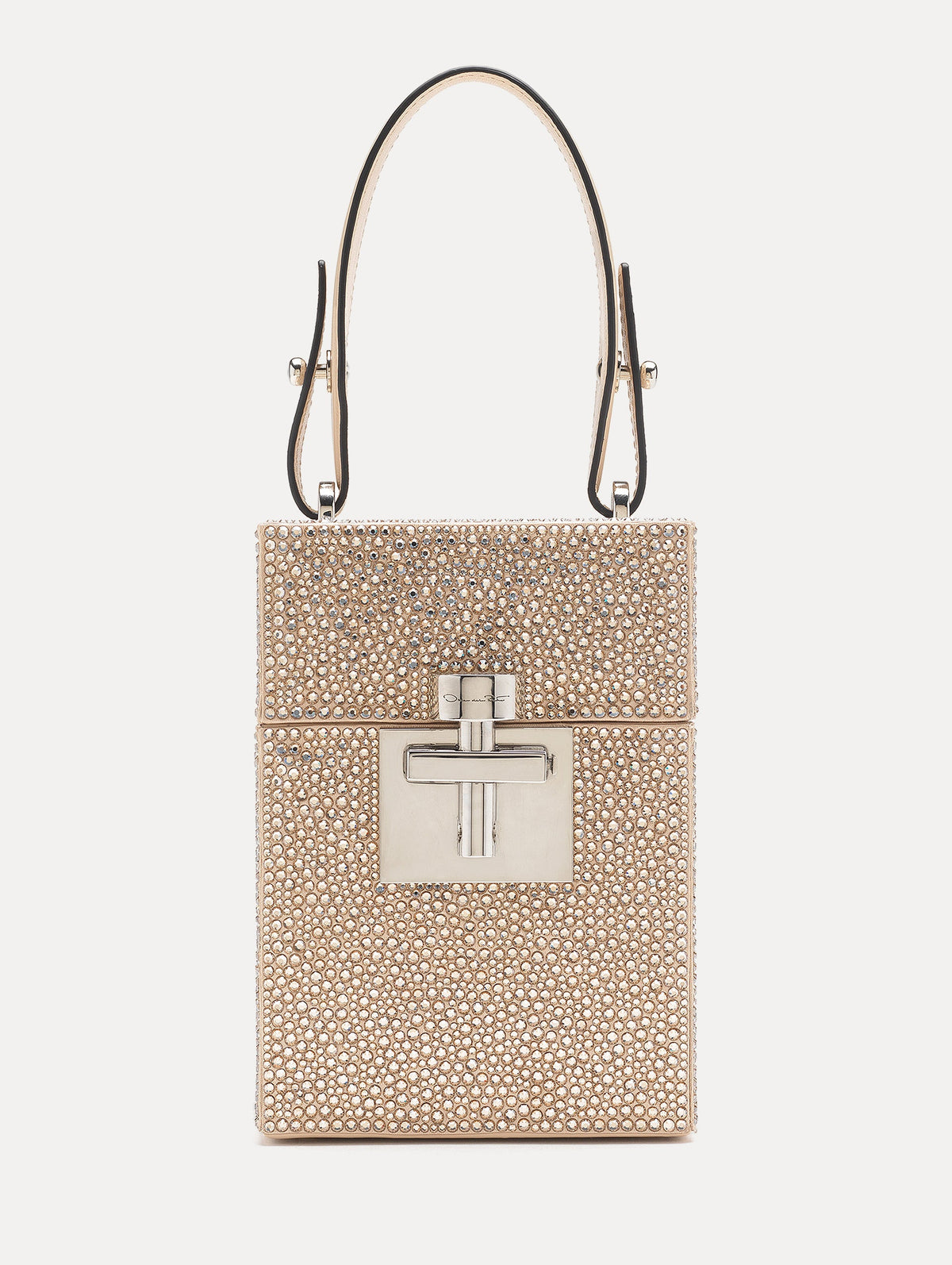 Oscar de la Renta Crystal Pavé Alibi Top Handle Bag