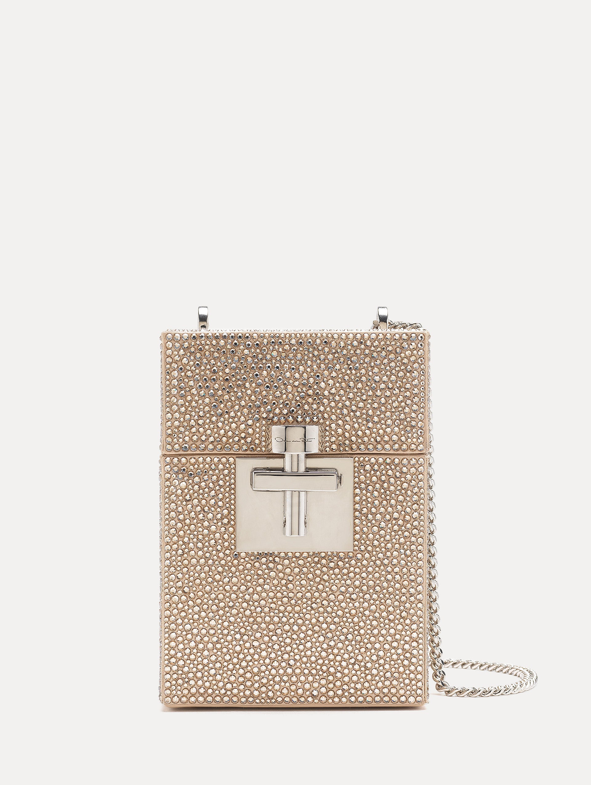 Oscar de la Renta Crystal Pavé Alibi Top Handle Bag