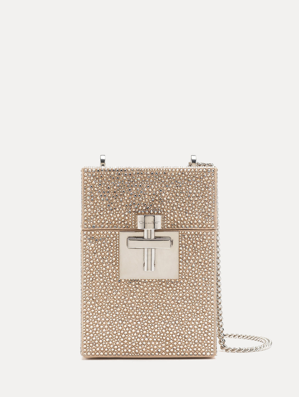 Oscar de la Renta Crystal Pavé Alibi Top Handle Bag