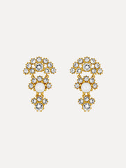 Oscar de la Renta Faceted Crystal Arch Drop Earrings