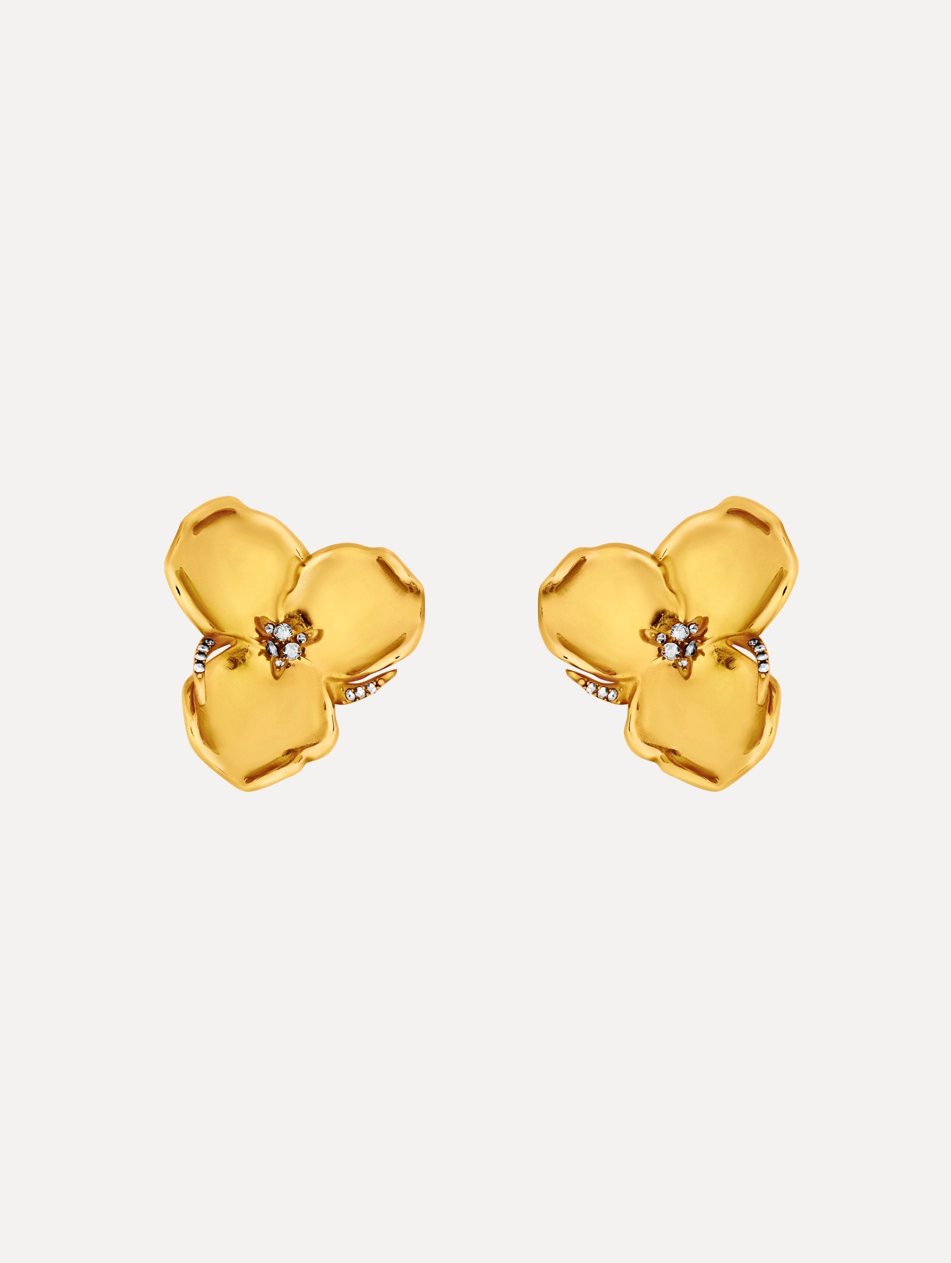 Oscar de la Renta Gold Blossom Earrings