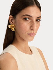 Oscar de la Renta Gold Blossom Earrings
