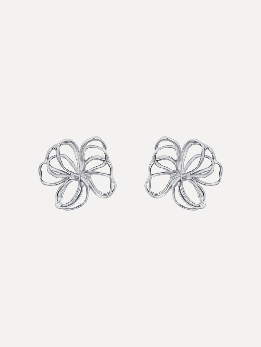 Oscar de la Renta Threaded Flower Earrings