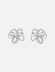 Oscar de la Renta Threaded Flower Earrings