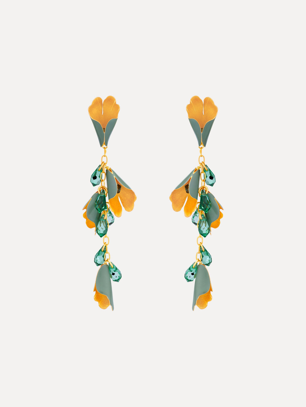 Oscar de la Renta Bellflower Drop Earrings
