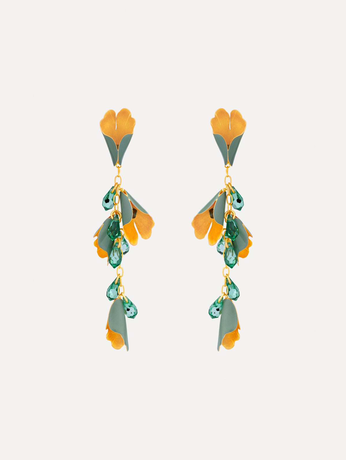 Oscar de la Renta Bellflower Drop Earrings