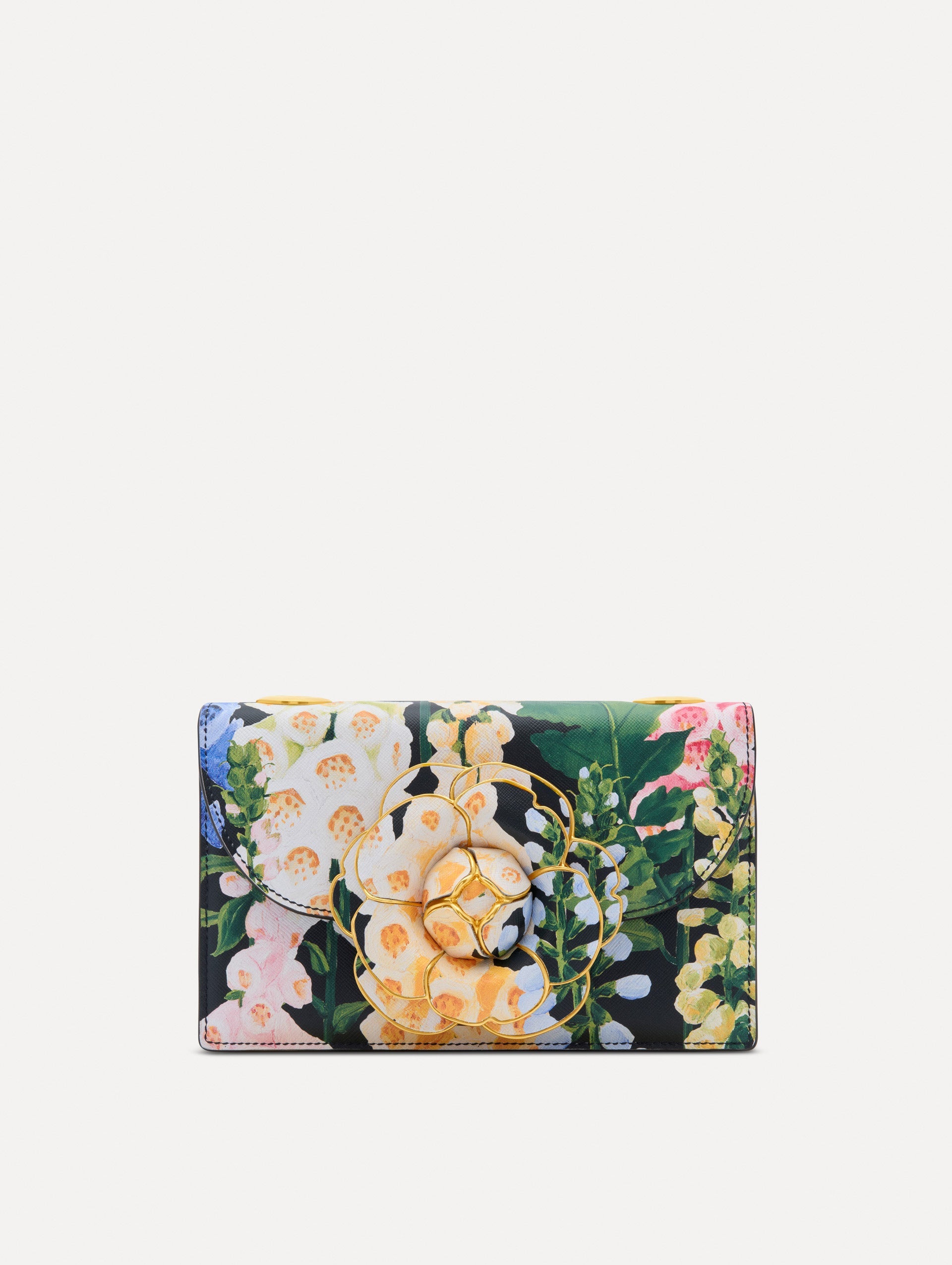 Oscar de la Renta Foxglove Printed TRO Bag