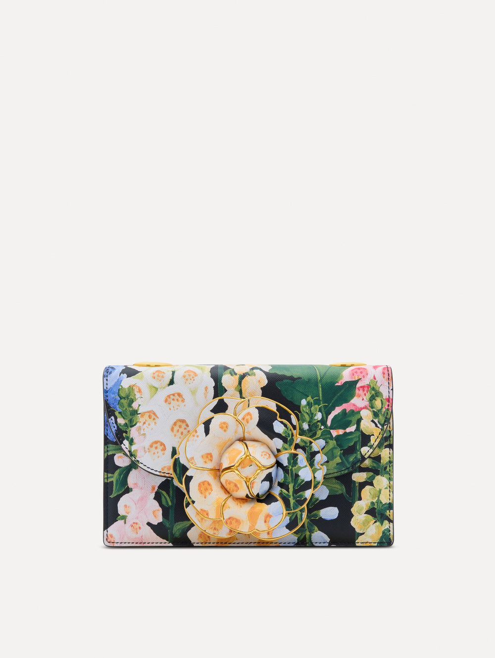 Oscar de la Renta Foxglove Printed TRO Bag