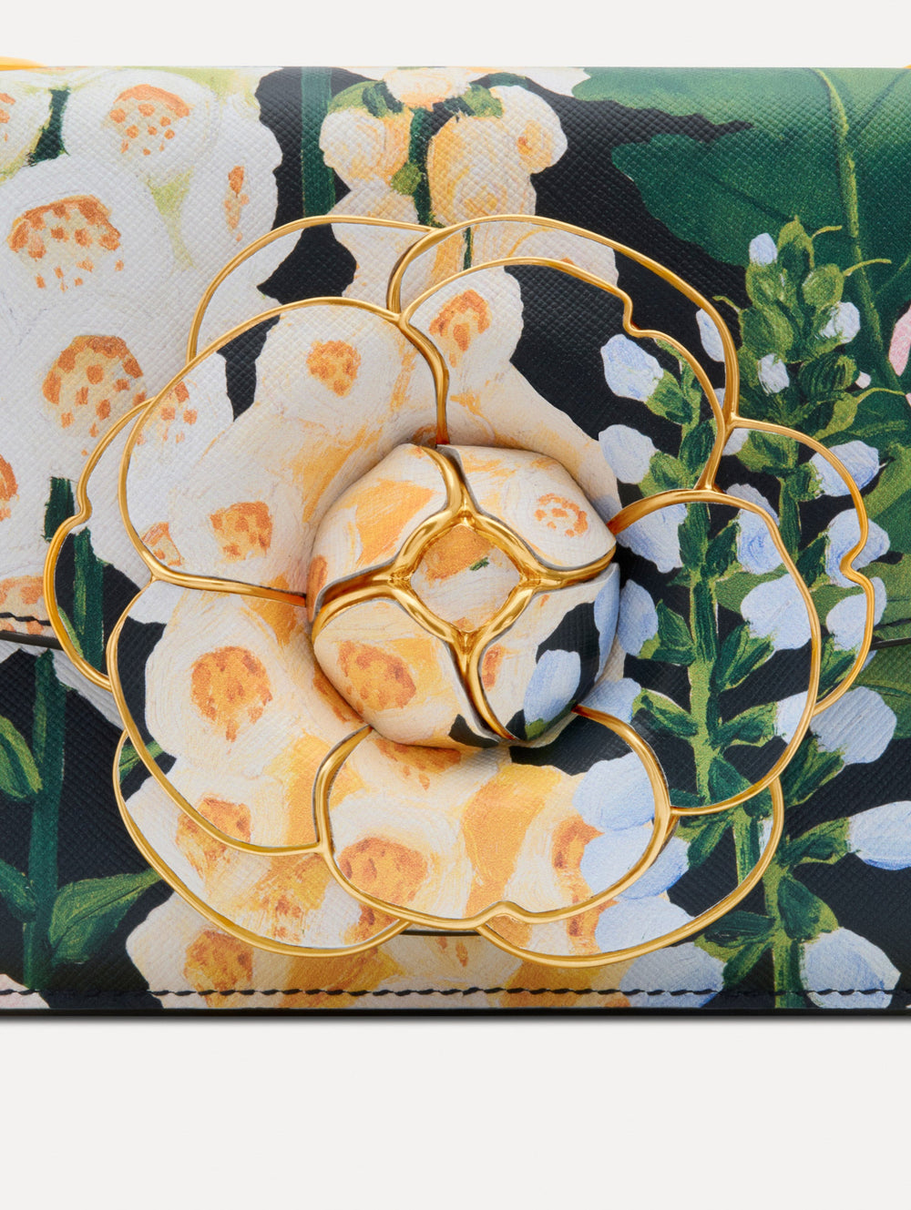 Oscar de la Renta Foxglove Printed TRO Bag