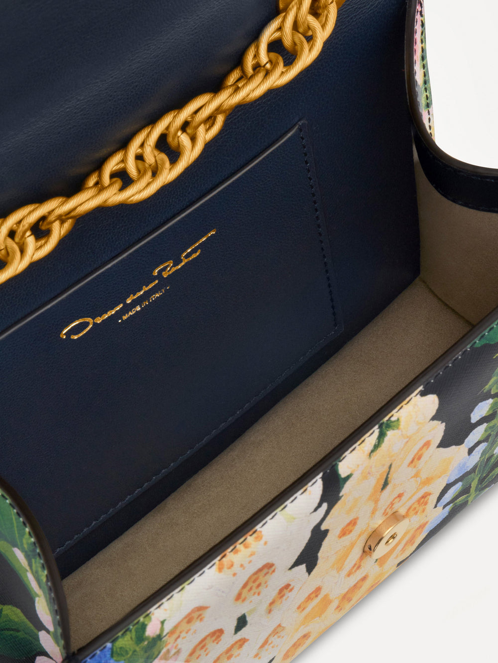 Oscar de la Renta Foxglove Printed TRO Bag