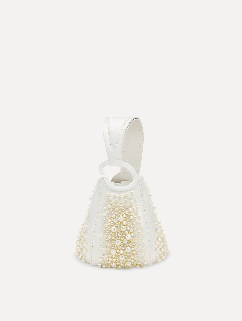 Oscar de la Renta Nano Pearl Embroidered O Handle Bag