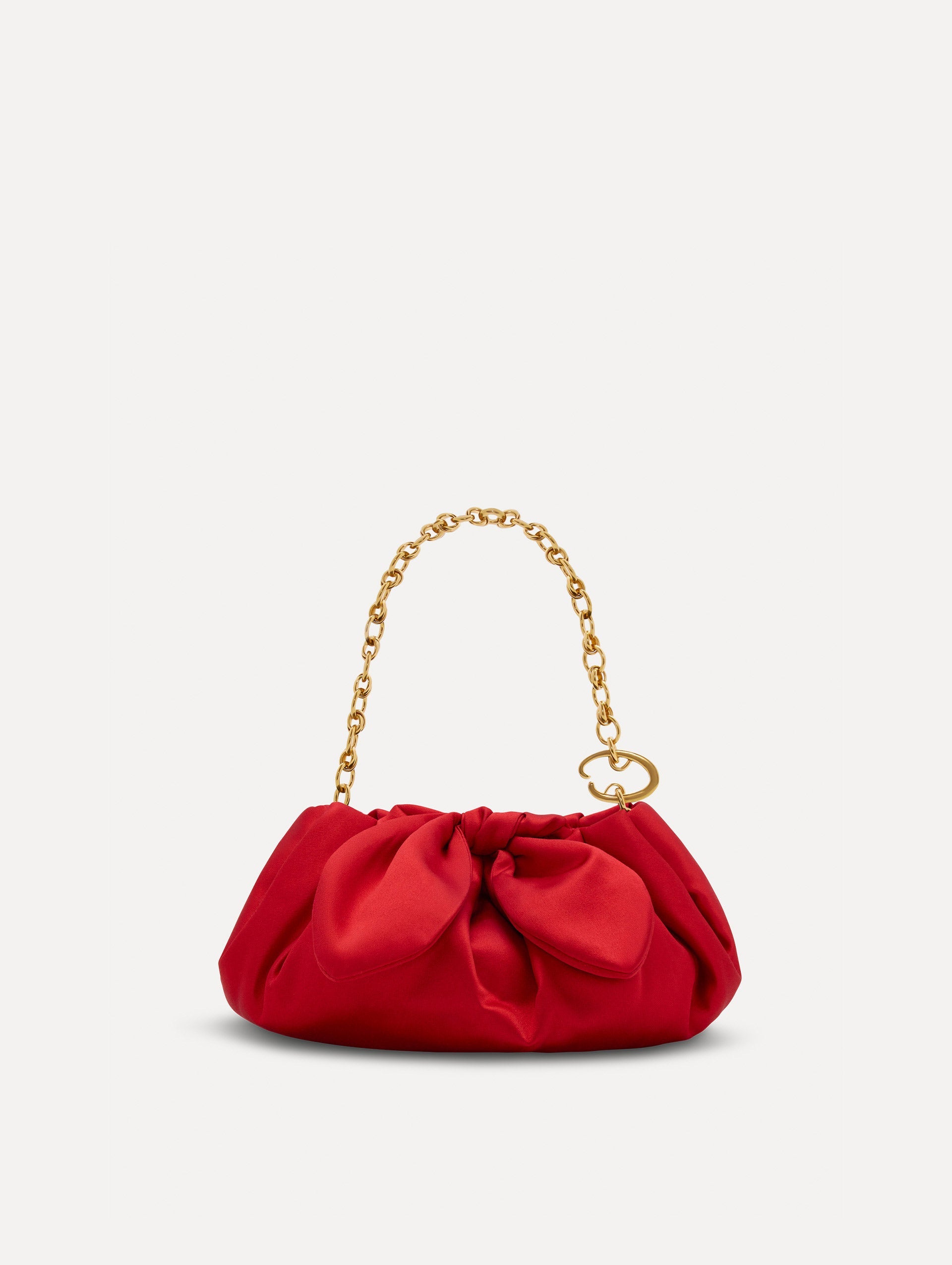 Oscar de la Renta Mini Satin Bow Clutch