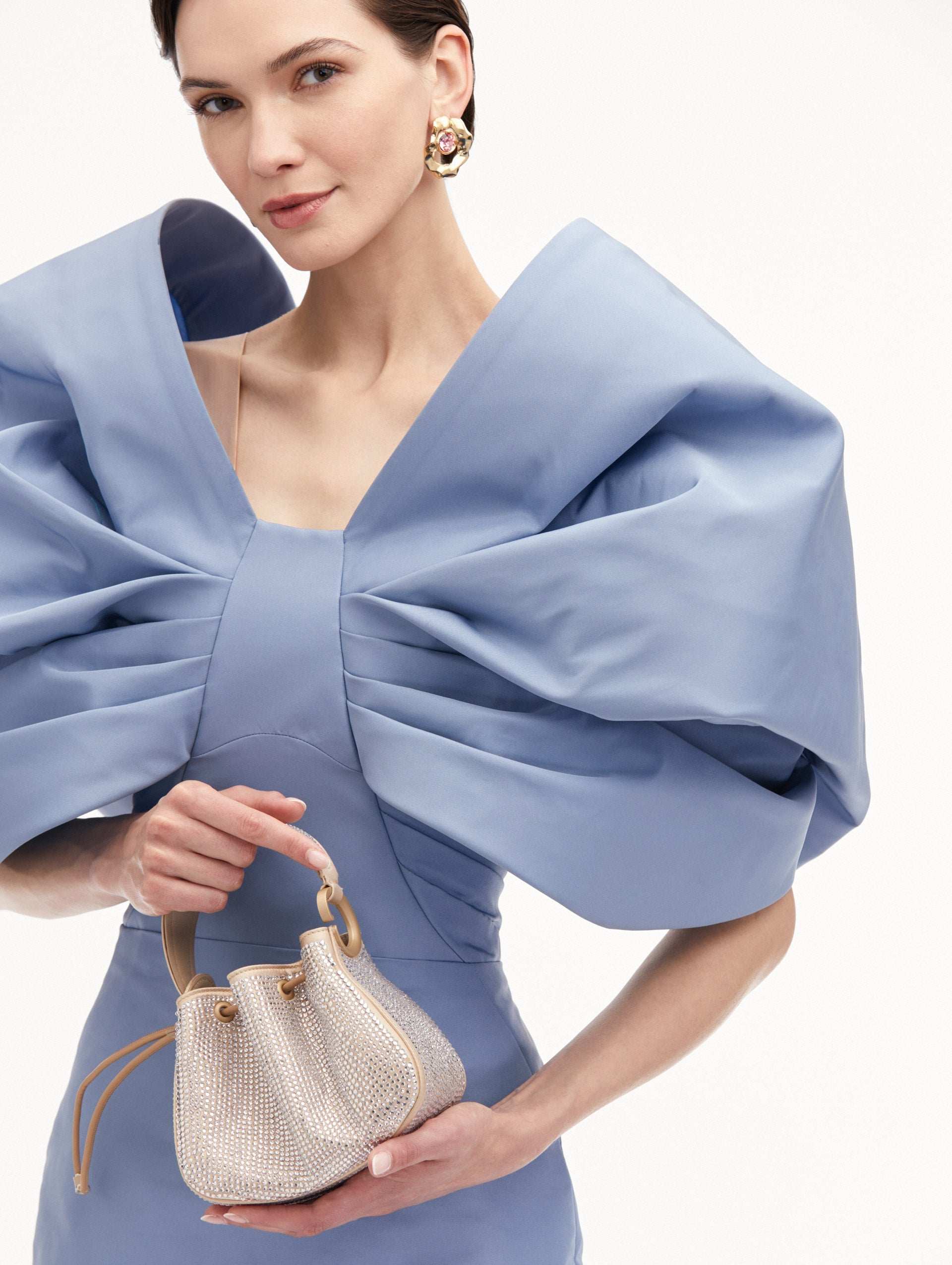 Oscar de la Renta Nano Crystal Pavé O Handle Bag