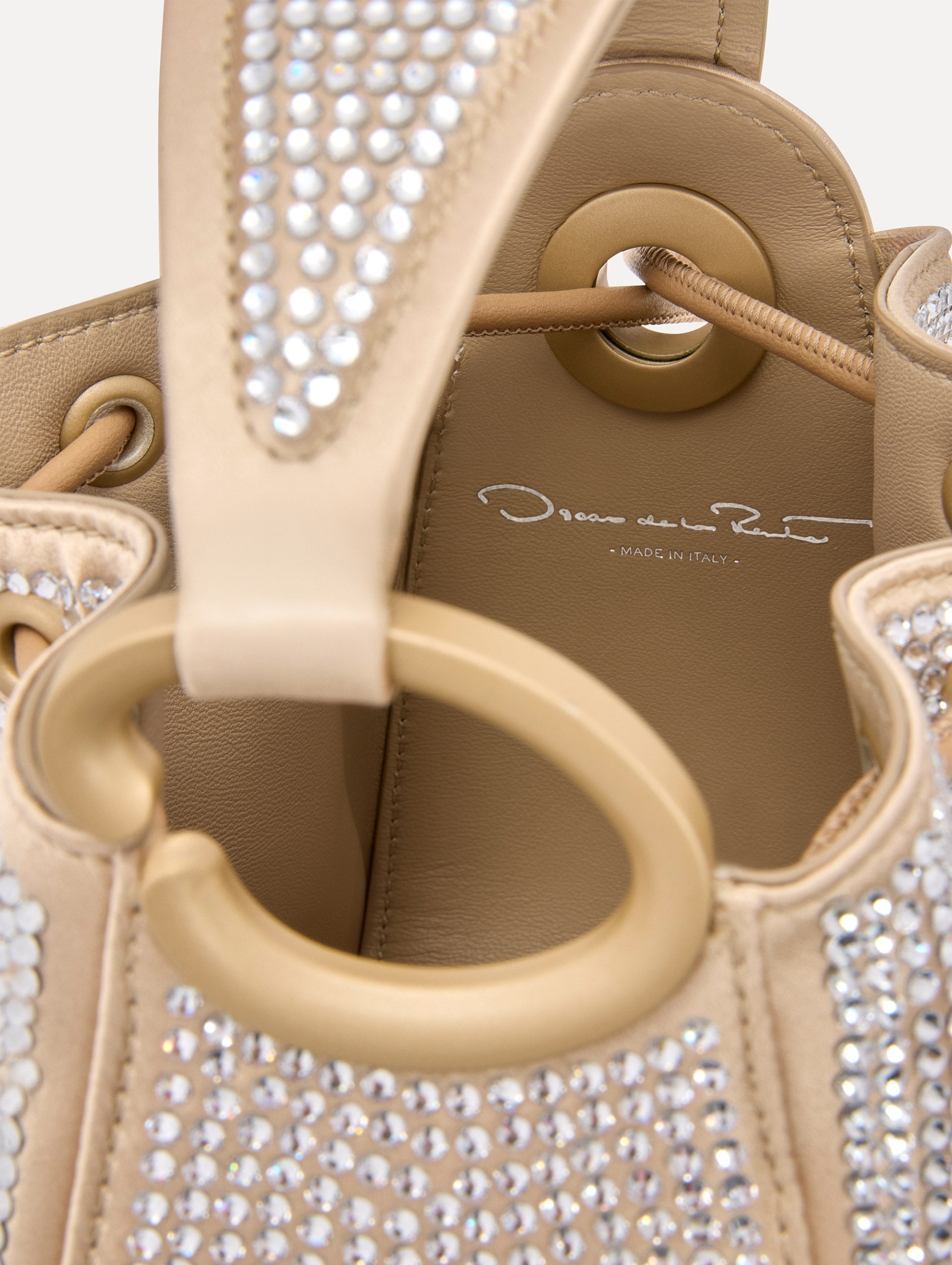 Oscar de la Renta Nano Crystal Pavé O Handle Bag