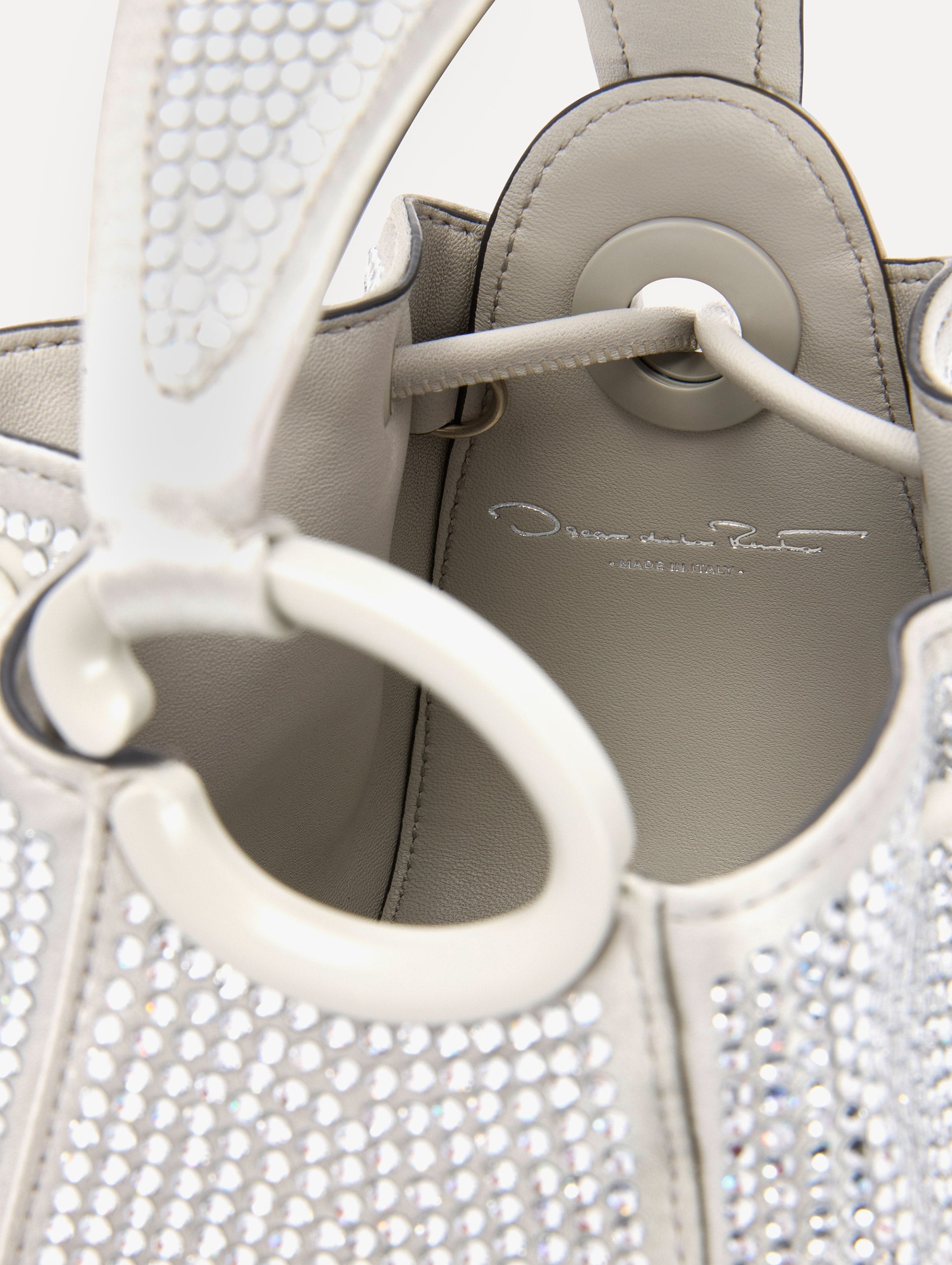 Oscar de la Renta Nano Crystal Pavé O Handle Bag