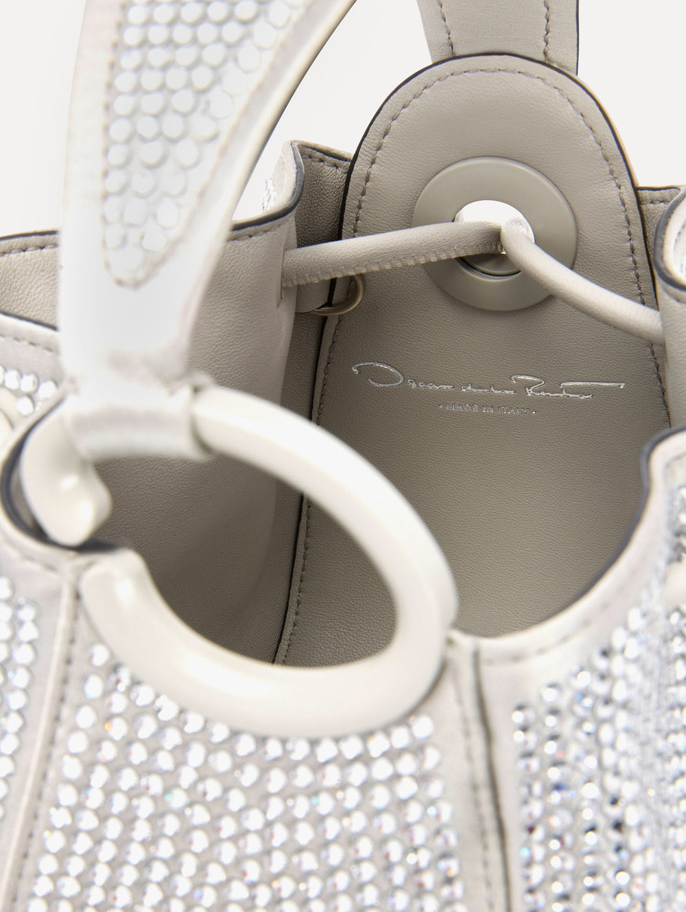 Oscar de la Renta Nano Crystal Pavé O Handle Bag