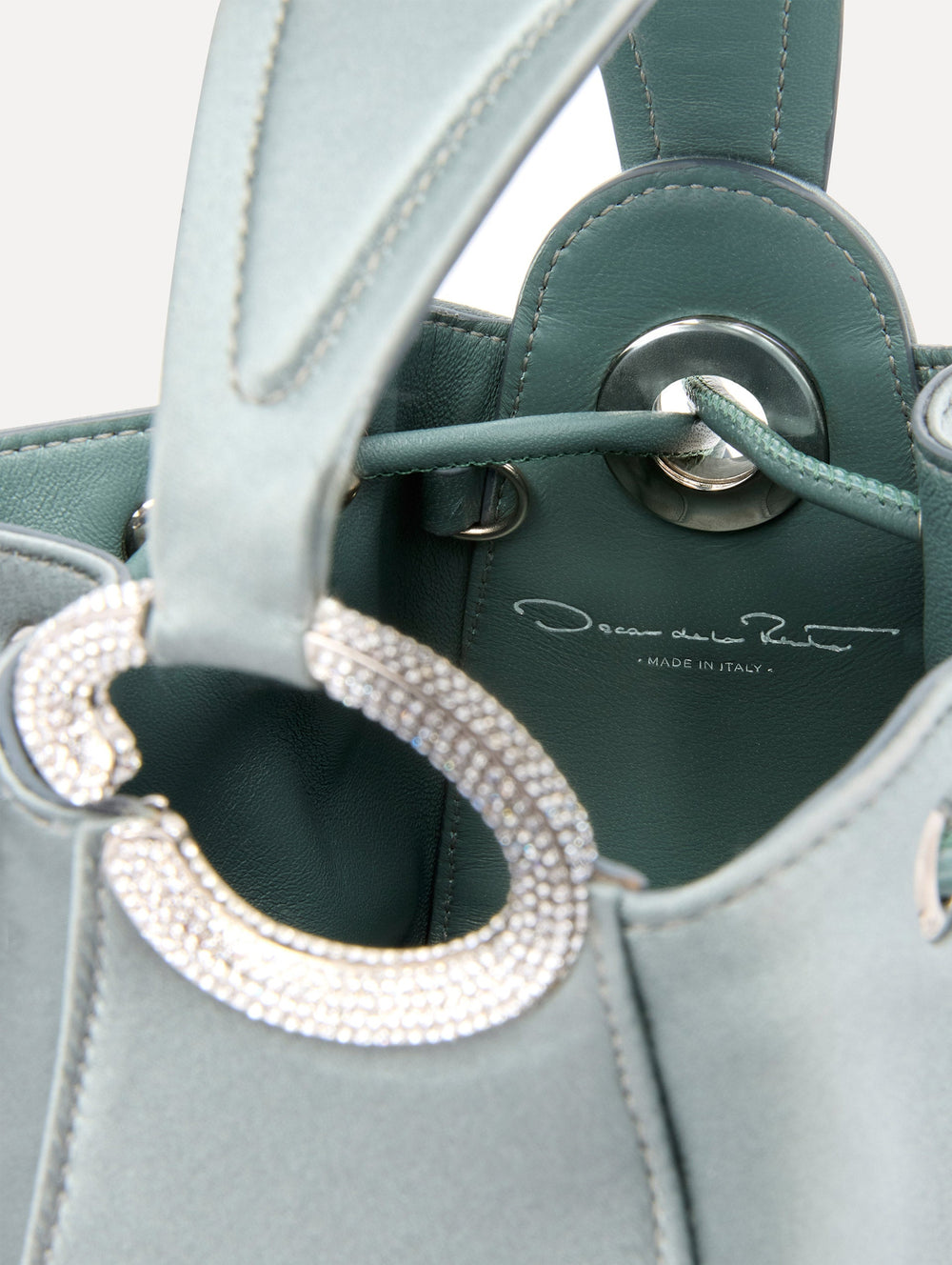 Oscar de la Renta Crystal Pavé Nano O Handle Bag