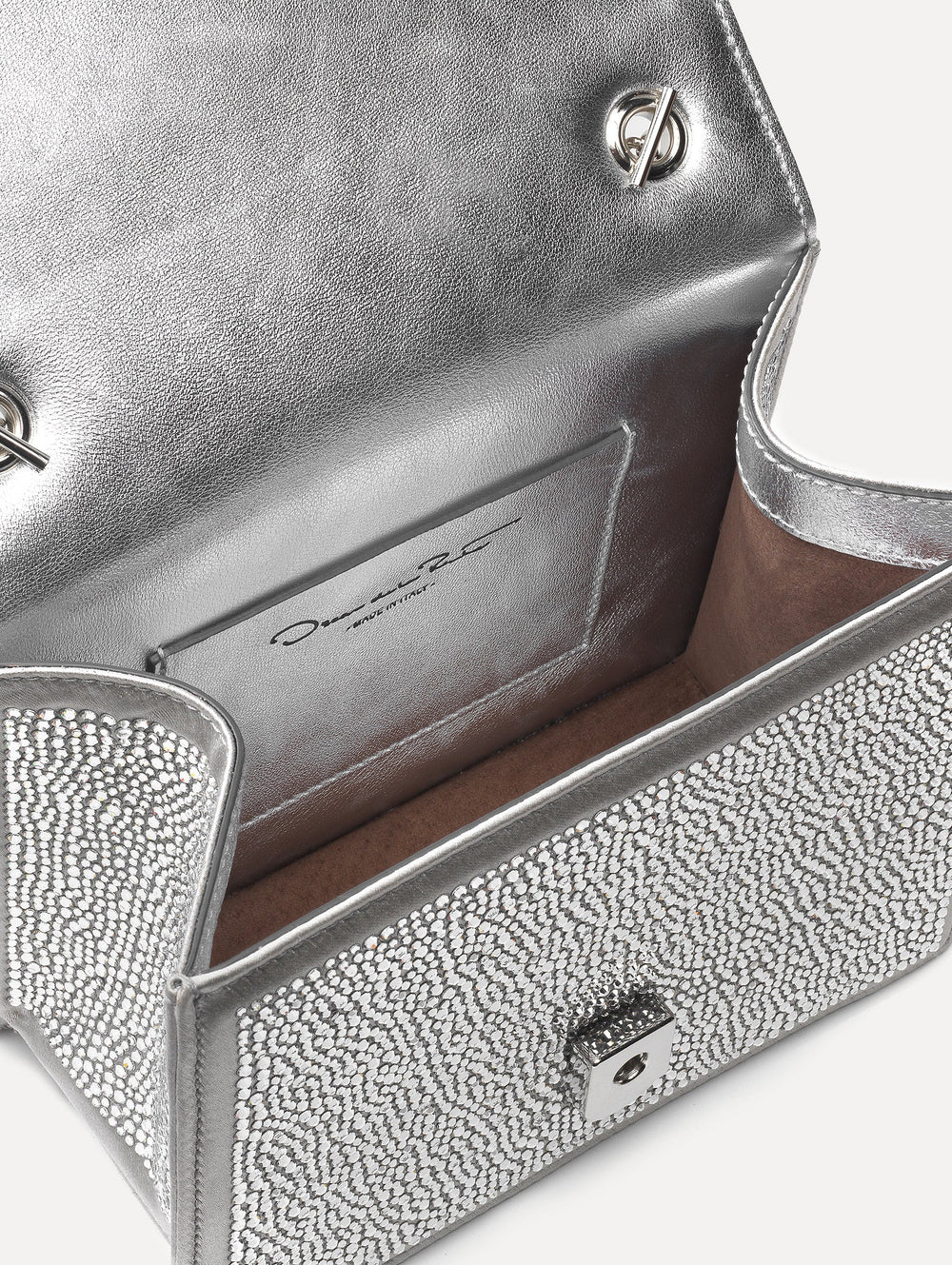 Oscar de la Renta Crystal Pavé Mini TRO Bag