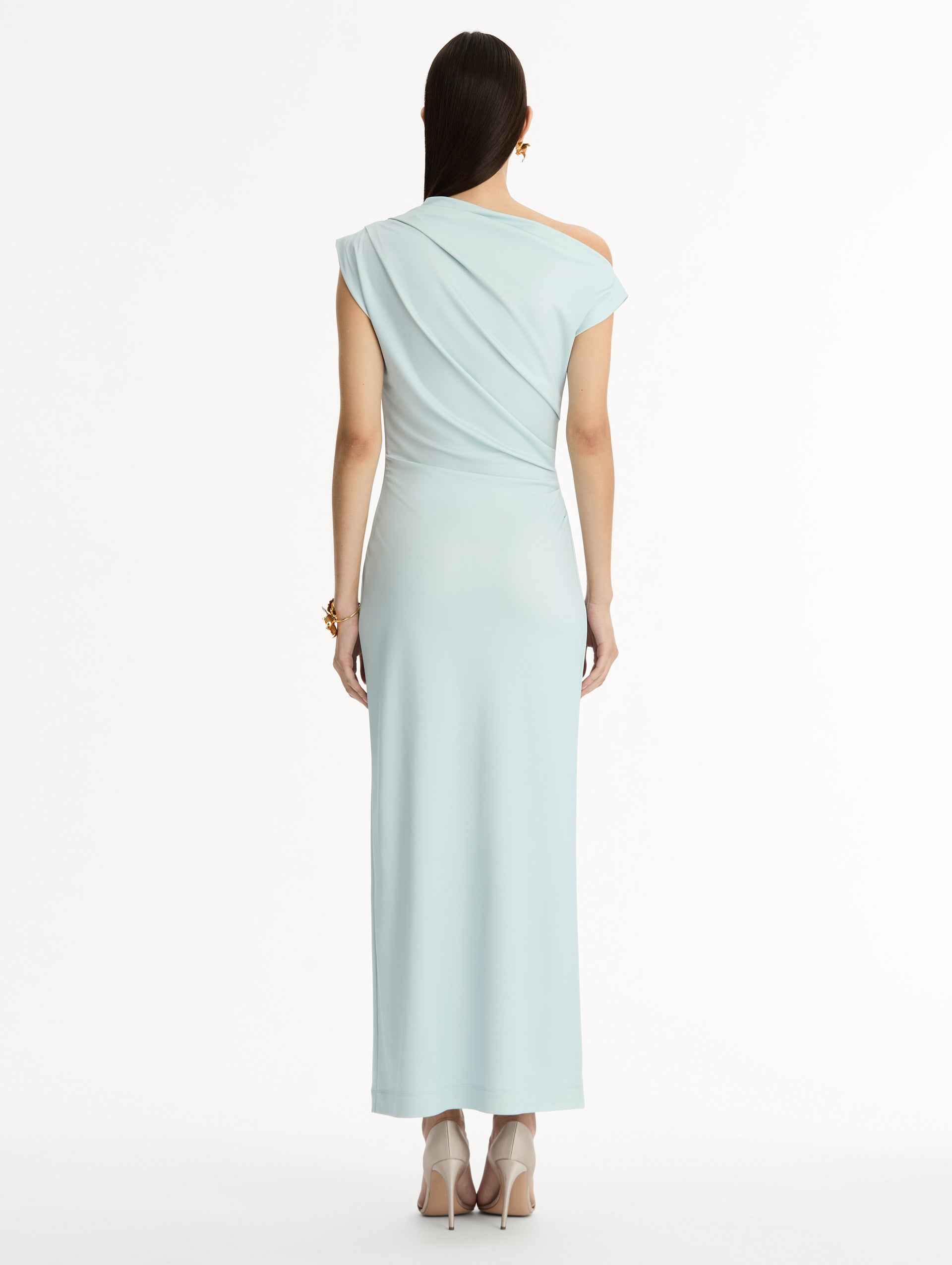 Oscar de la Renta Chiné Cyclamen Jersey Dress