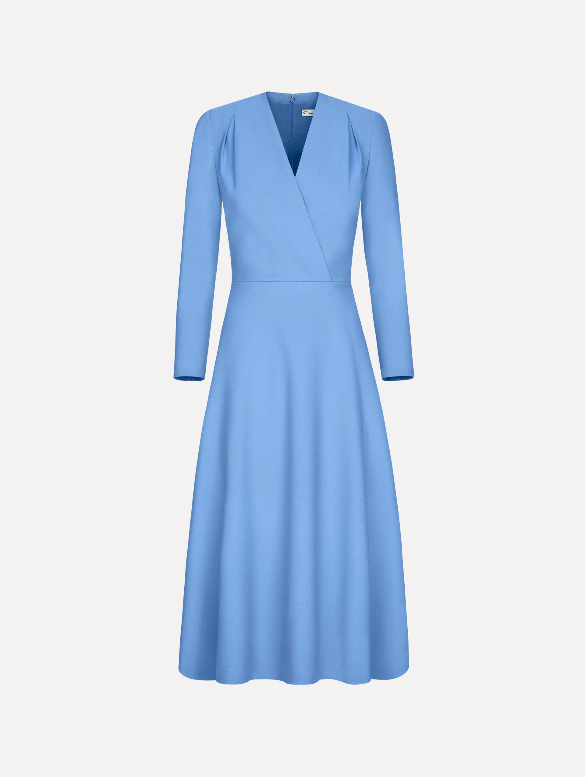 Oscar de la Renta Wool-Blend Long-Sleeve Dress