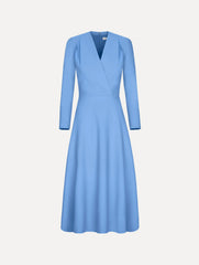 Oscar de la Renta Wool-Blend Long-Sleeve Dress