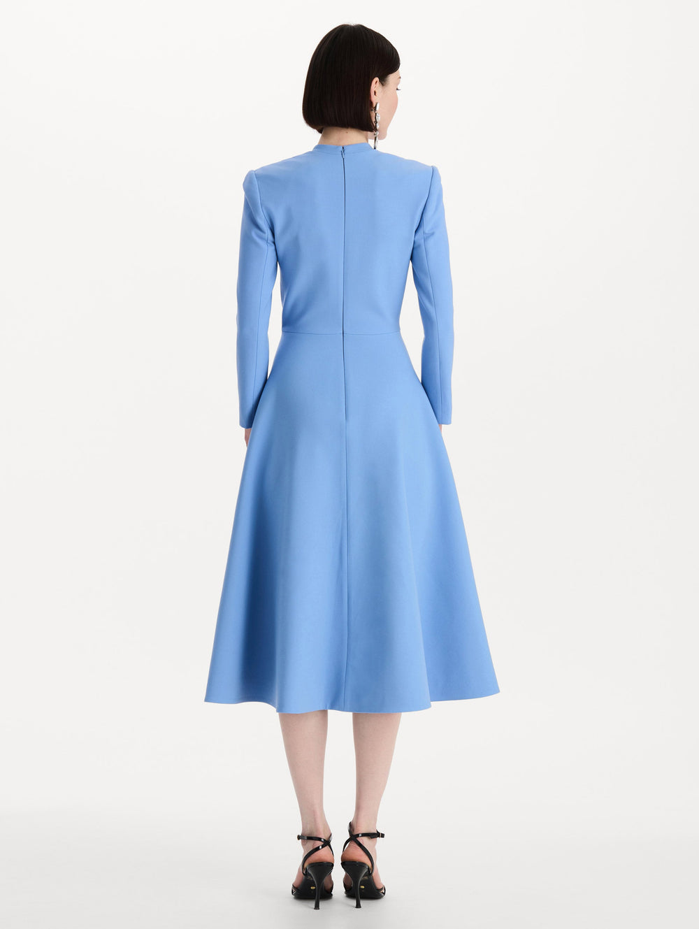 Oscar de la Renta Wool-Blend Long-Sleeve Dress