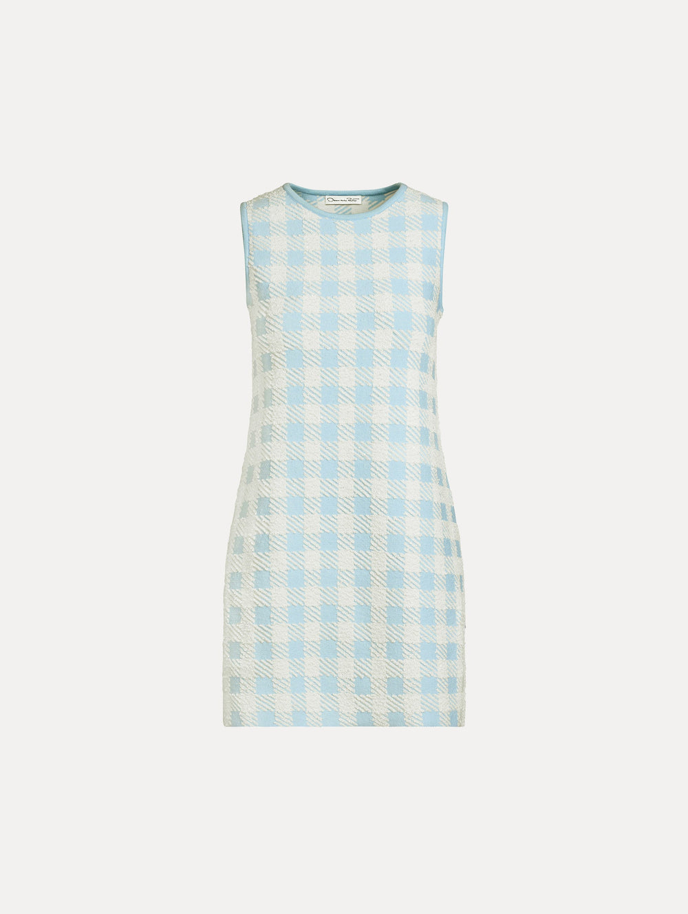 Oscar de la Renta Gingham Jacquard Shift Dress