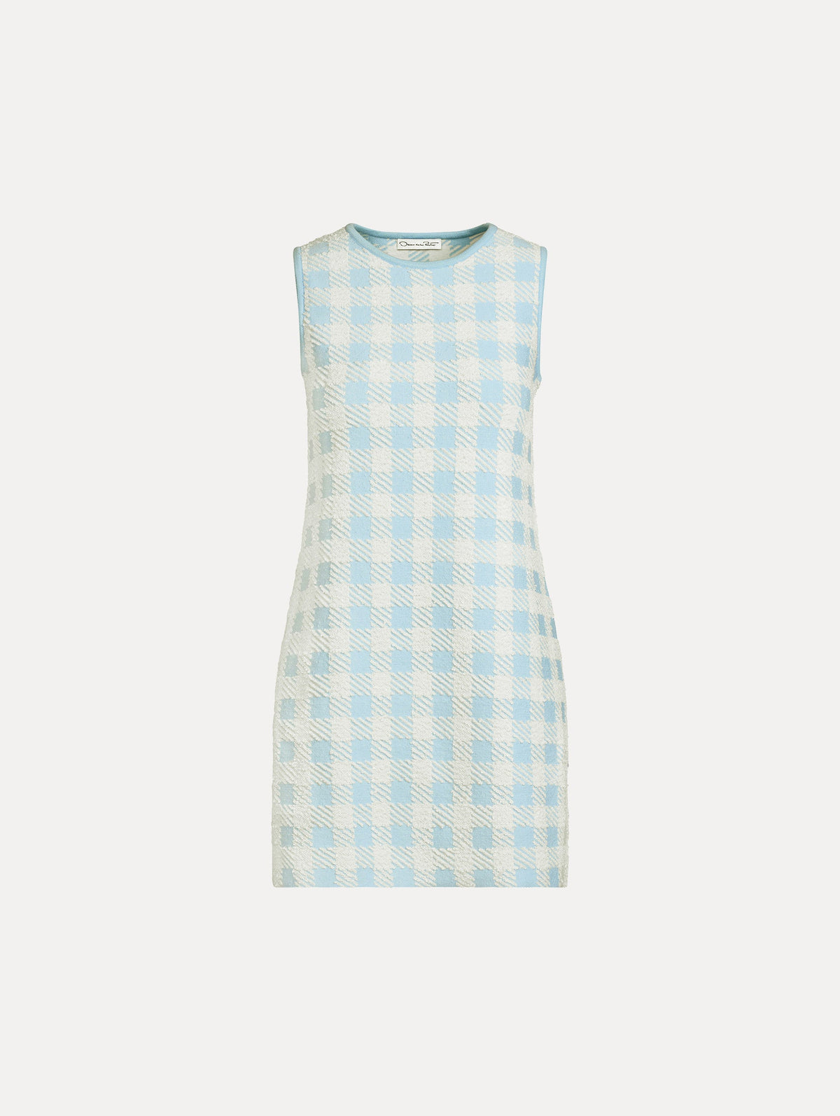 Oscar de la Renta Gingham Jacquard Shift Dress